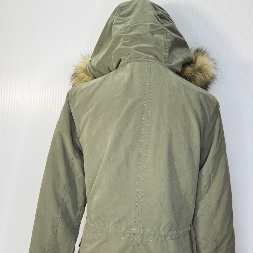 Abercrombie & Fitch Military Parka Coat Green Women's Small Gorpcore Utility - Picture 4 of 16